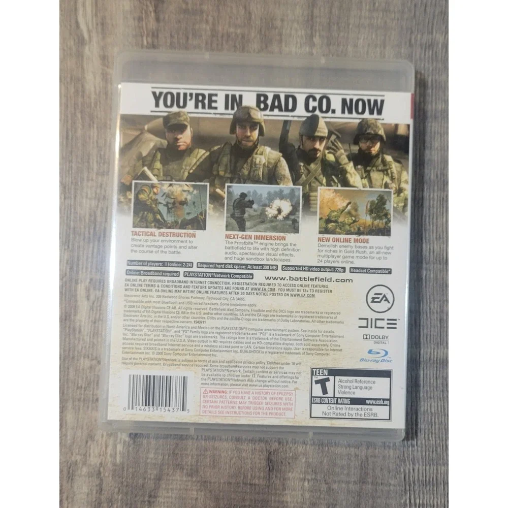 Battlefield: Bad Company - Playstation 3 Game PS3 CIB EA‎